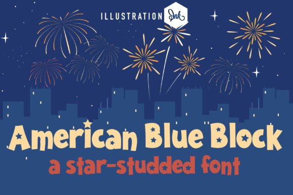 American Blue Block: A Bold, Friendly Sans Serif Font for Small Business Branding