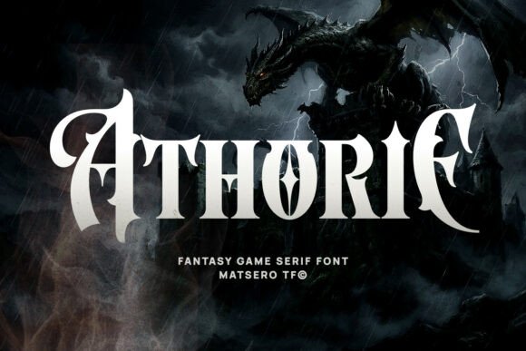 Athorie: A Bold Fantasy Display Font for Heroic Web Headlines