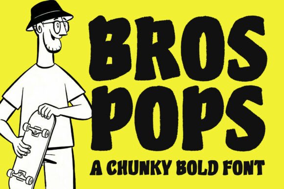 Bros Pops: A Bold Display Font for Digital Brand Moments