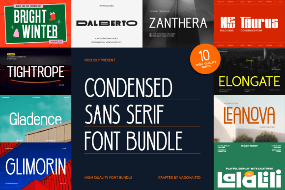 Condensed Sans Serif: A Bold, Space-Saving Typeface for Digital Design