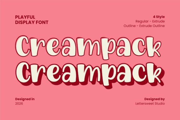 Creampack: A Playful Display Font That Builds Brand Trust