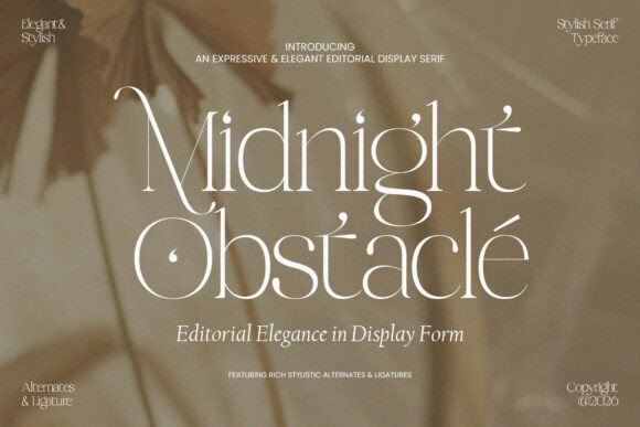 Midnight Obstacle: A Display Serif That Anchors Meaning