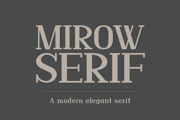 Mirow Serif: A Bold, High-Contrast Display Typeface for Impactful Branding