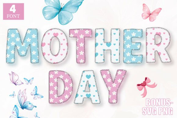 Mother Day Flower Heart Font for Warm, Trustworthy Branding