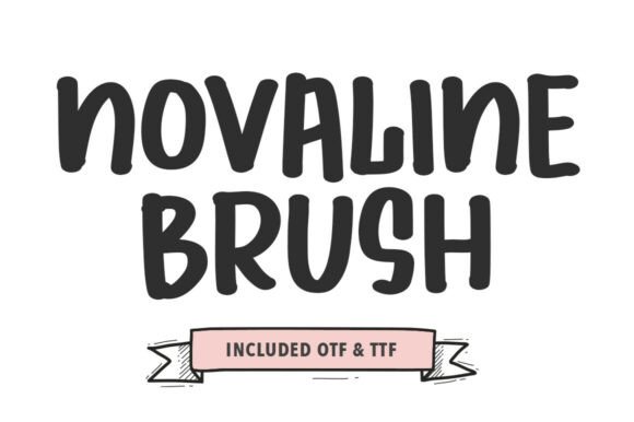 Novaline Brush: A Bold, Hand-Painted Display Font for Makers