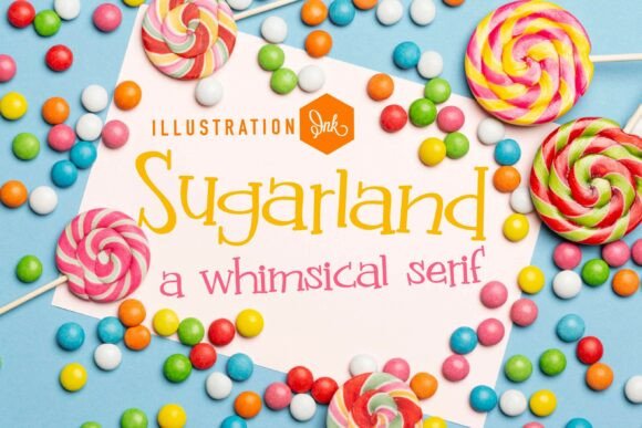 Sugarland Family: A Serif Display Font for Handmade Charm