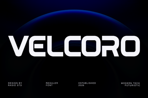Velcoro: A Cybernetic Display Font for Bold Digital Branding
