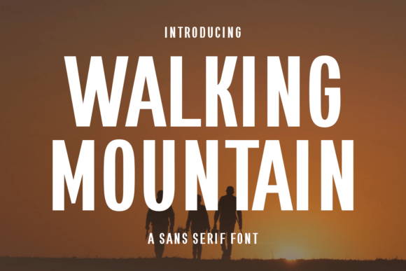 Walking Mountain: A Bold, Clean Sans Serif Font for Crafters