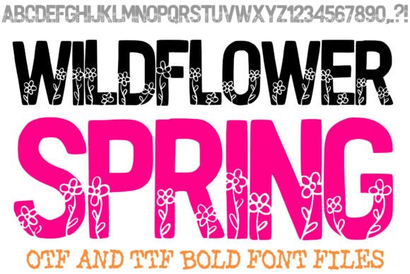 Wildflower Spring: A Bold Decorative Font for Editorial Impact