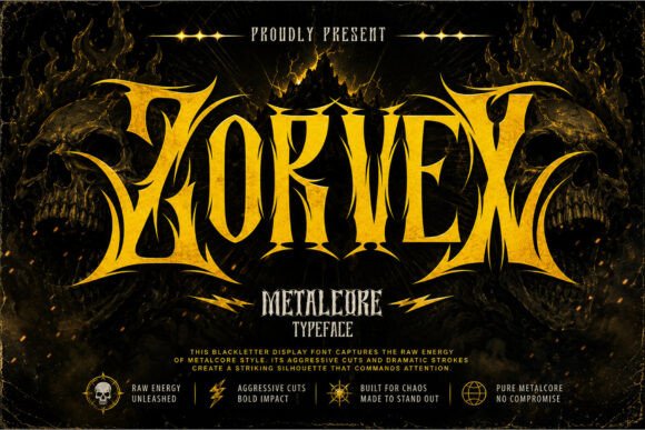 Zorvex: A Blackletter Display Font That Commands Attention